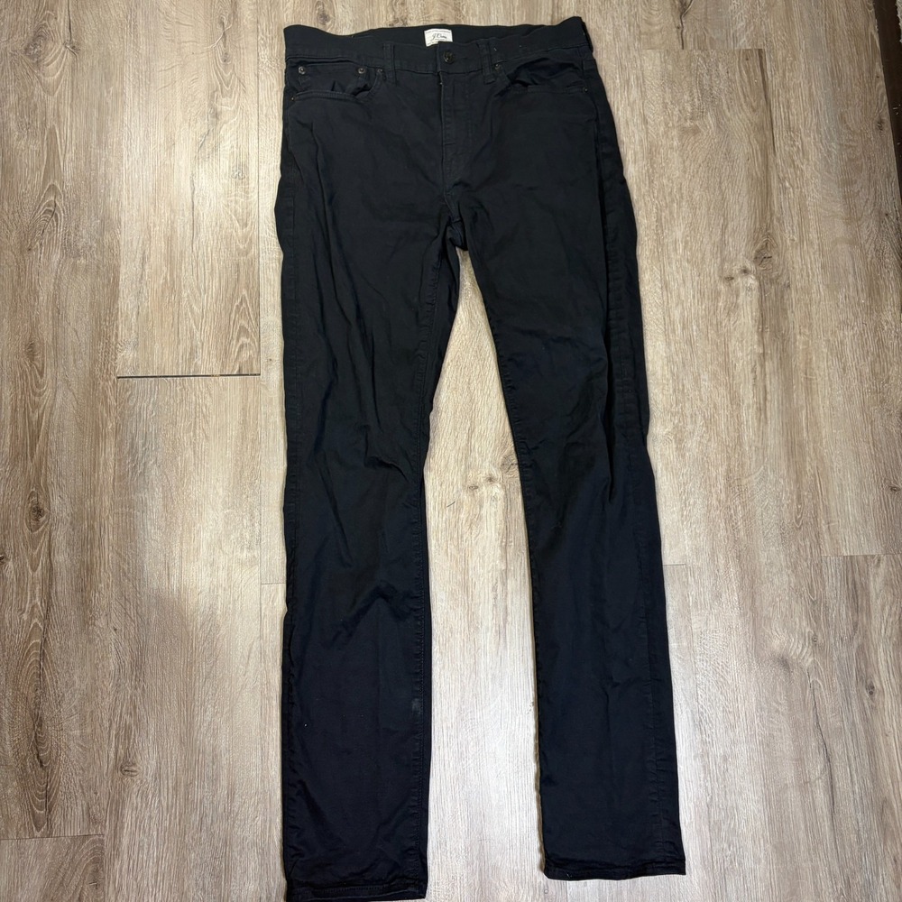 J Crew 484 Slim Black Chinos Pants 32x34 Cotton Lyocell Preppy